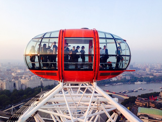 London Eye egy kapszulája, gondolája