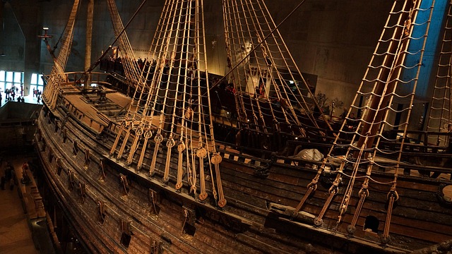 A Vasa a múzeumban kiállítva