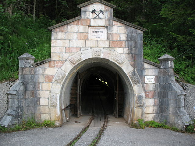 A hallstatti sóbánya bejárata