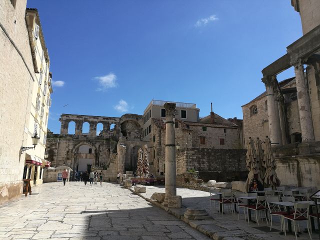 Split óvárosa, ókori műemlékekkel