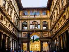 Az Uffizi Képtár épülete Firenzében