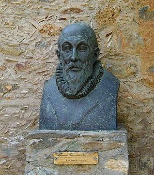 El Greco szobra a múzeum előtt