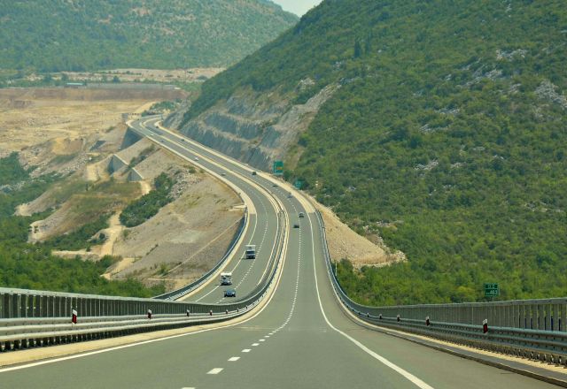 A horvát autópálya egy szakasza